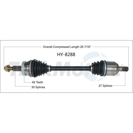 Surtrack Axle Cv Axle Shaft, Hy-8288 HY-8288